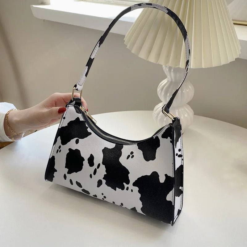 Summer New Shoulder Bags for Women High Quality Zebra Underarm Handbags PU Leather Leopard Armpit Purse Bag