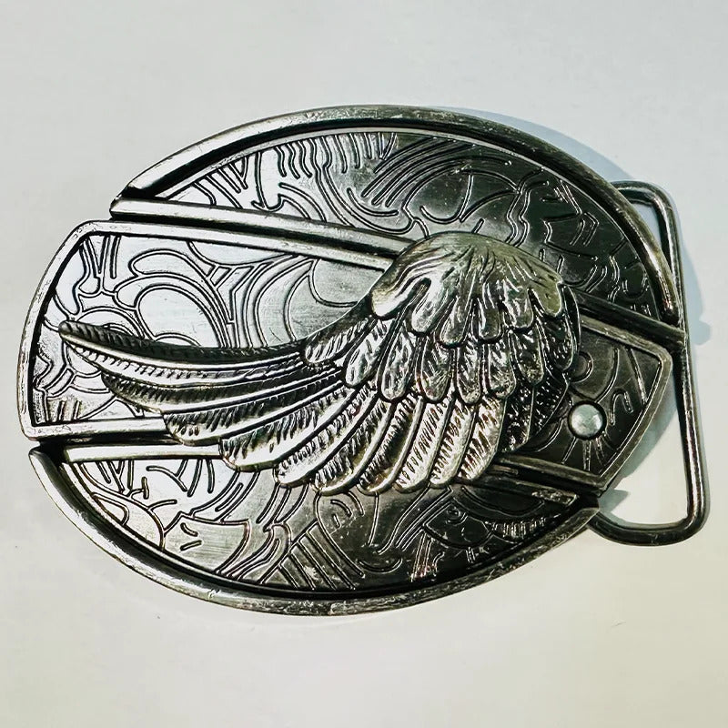 Alloy Belt Buckle Westen Cowboy Buckle Oval Zinc Alloy Metal Brand Design Buckle for Waist Belt Replacement Clothing Accessories