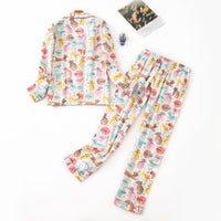 Women's Pajamas Plus Size S-XXXL Clothes Ladies Flannel Cotton Home Wear Suit Autumn Winter Pajamas Plaid Print Sleep Tops