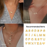 eManc Tiny Heart Dainty Initial Charm Gold Color Silver Color Letter Name Pendant For Women Wholesale Alphabet A-Z Jewelry Gift