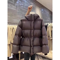 Gagarich Elegant Woman Black Cotton Jacket Warm Winter 2024 New Design Feel Thick Coat Cotton Parkas Clothing