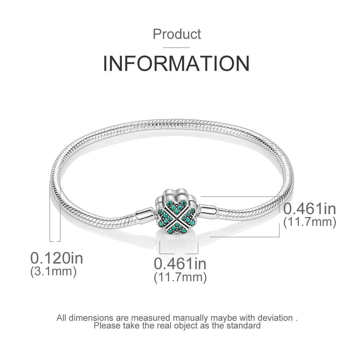 Silver Plated Stars Heart Shape Butterflies Clover Clasp Bracelet for Women Fit Original Charms Beads DIY Making Gift