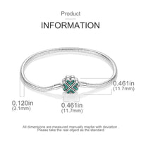 Silver Plated Stars Heart Shape Butterflies Clover Clasp Bracelet for Women Fit Original Charms Beads DIY Making Gift