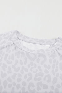 Animal Print Ruffle Babydoll Blouse