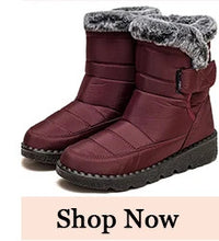 Women's Winter Boots Low Heels Women Boots With Fur Warm Winter Shoes Women Snow Boots Ankle Botas Mujer Winter Footwear Female