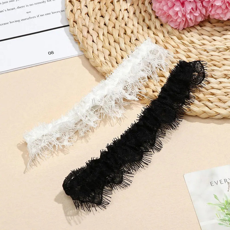 Sexy Fashion Lingerie Wedding Garter Belt Bride Cosplay Party Accessories Bowknot Lace Elastic Leg Ring