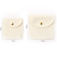 Jewellery Pouch Snap Button Soft Velvet Bag Envelope Jewelry Packaging Bag Wedding Gift Bracelet Necklace Earrings Rings Storage