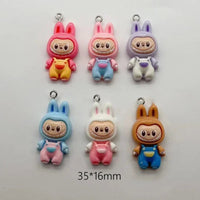 10PCS New Kawaii Rabbit Resin Pendant Fashionable and Charming DIY Necklace Bracelet Earrings Keychain Accessories