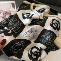 Luxury Silk Scarfs Square Scarf Korean Fashion Kerchief Popular Silk Scarves Bandanna Wraps Scarf Decoration Shawl 70*70CM