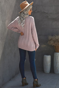 Wine Oversize Thick Pullover Sweater