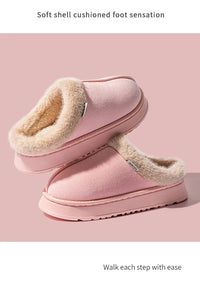 Fashion Women Fluffy Slippers for Autumn and Winter Indoor EVA Thick Sole Anti-Slip and Warm Unisex Slippers for Winter