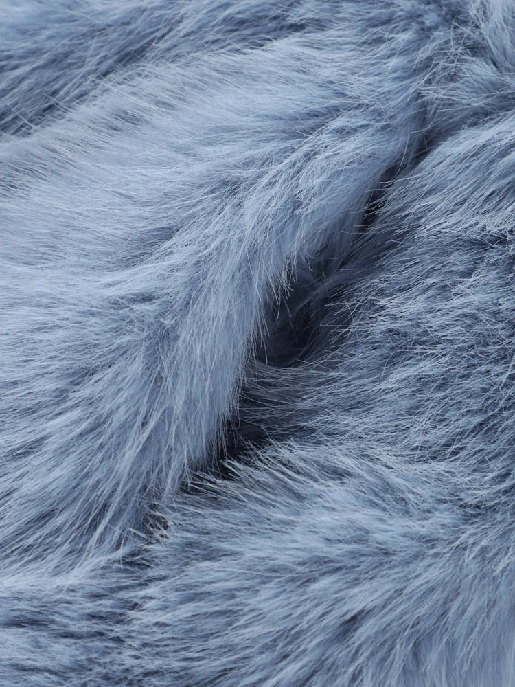 Mid-Length Women's Fur Coat Suit Collar Loose Imitation Fox Fur Plush Coats Warm Soft Thickened Winter Socialite Fur Overcoat