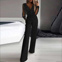 Womens Strapless Jumpsuit Casual Fashion Women'S Solid Color Long Sleeved Pants Summer Woman Fluid Pants Korean Chiffon Jumpsuit