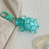 Cute Glow in The Dark Turtle Keychain for Women Girls Backpack Pendant Colorful Tortoise Keyring Student DIY Accessories Gift