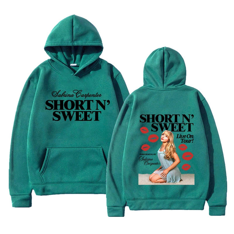 Sabrina Carpenter Short N Sweet Live on Tour 2024 Hoodie Fashion Unisex Harajuku Hip Hop Hoodies Autumn Winter Vintage Pullovers