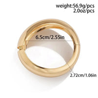 Wide Cuff Bangles Punk Gold Silver Color Geometric Metal Large Bangles for Women Bracelets Men Exaggerated Luxury Jewelry