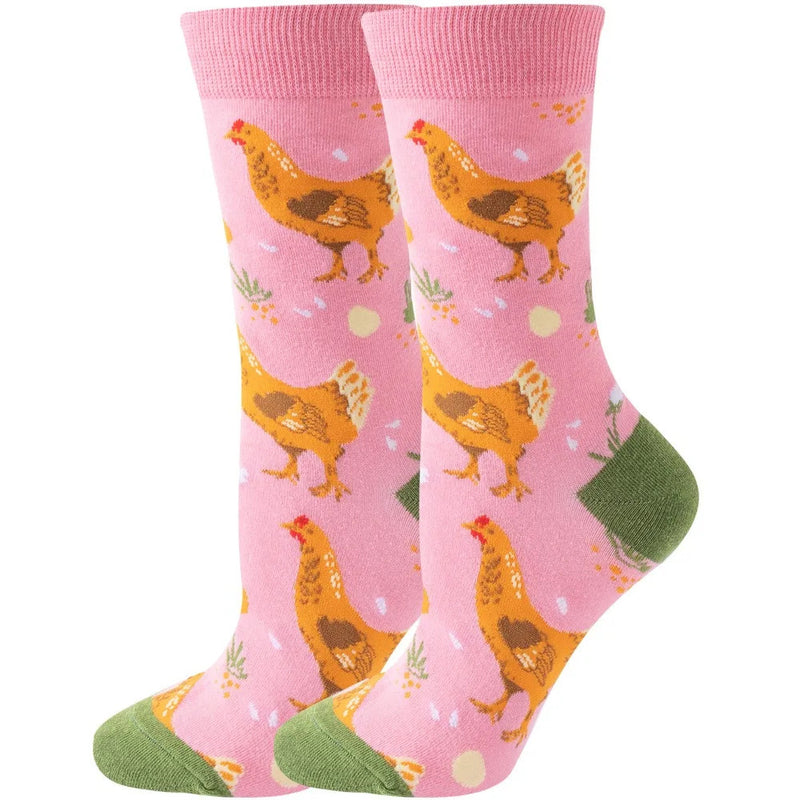 New Fashion Colorful Funny Happy Casual Women Socks Dress Harajuku Cute Animal Cartoon Men's Socks