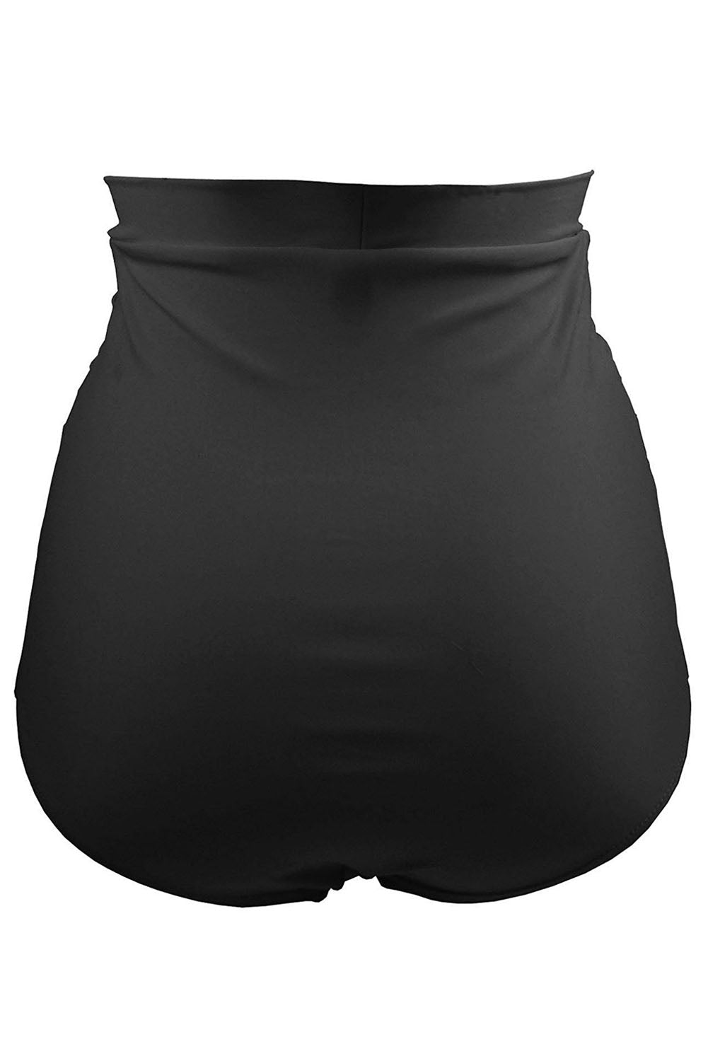 Black Retro High Waisted Swim Short