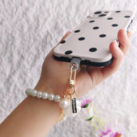 ZAKOL Cute Pearl Keychain for Women Girls Shiny Pearl Bead Shell Phone Bag Backpack Charm Accessory Car Key Key Chain Pendant