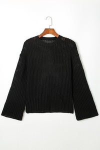 Black Seeing Stars Oversized Sweater