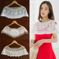 Women Knit Hollow Out Shawl Wrap Wedding Bridal Evening Dress Lace Shawl Wedding Sunflower Lace Scarf Shrug Cape Poncho