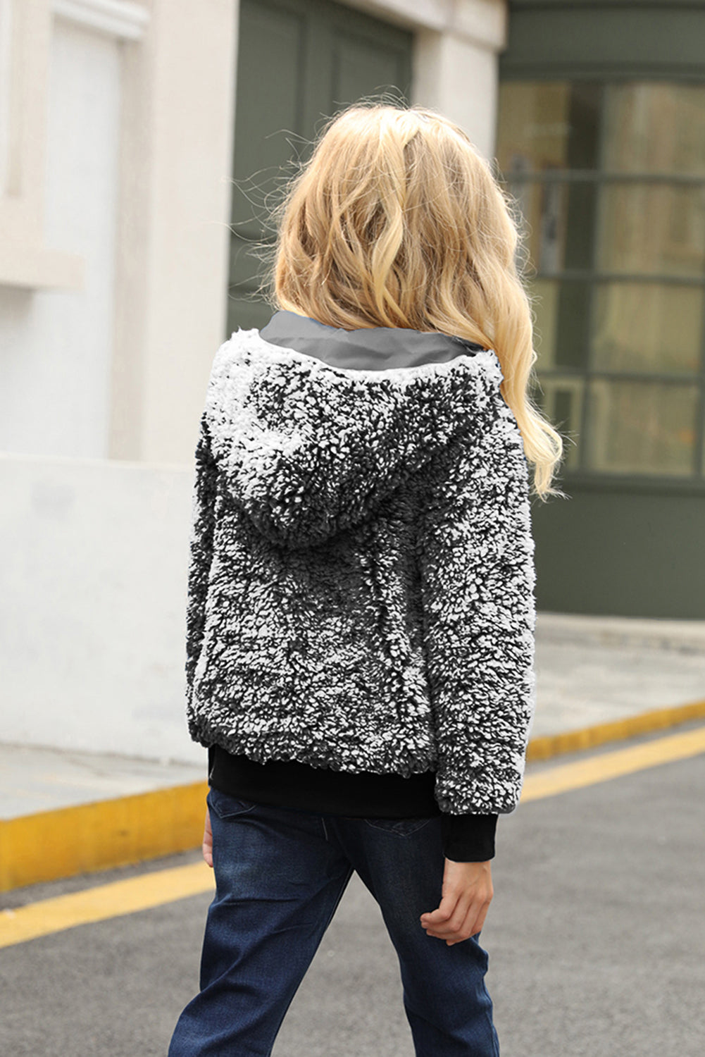 Black Girls' Faux Fur Bomber Jacket