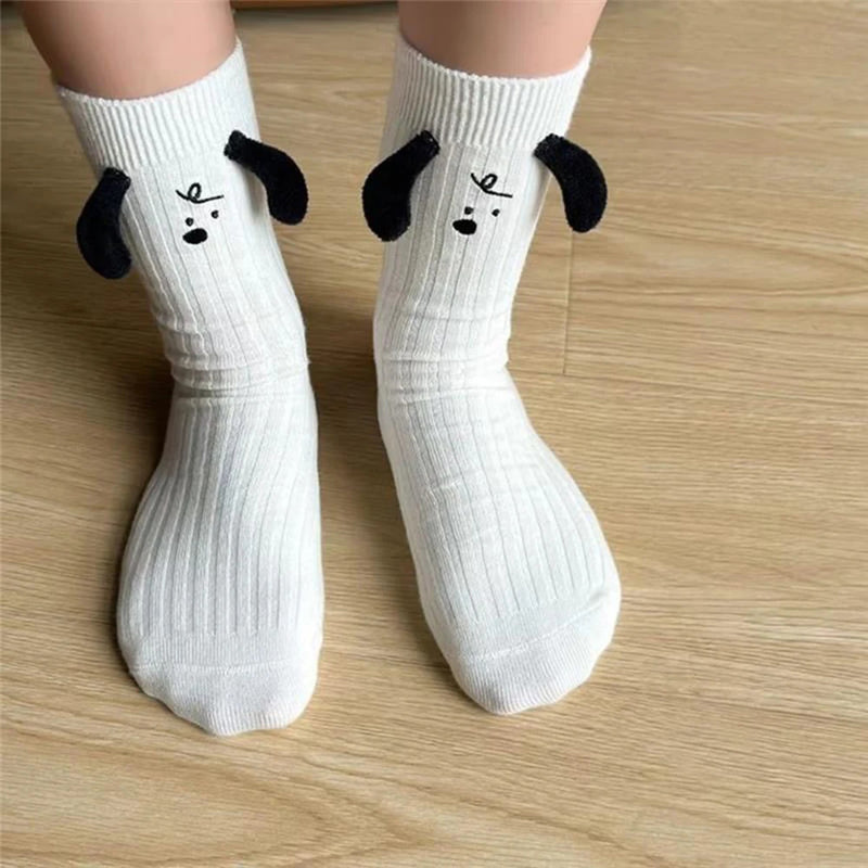 1/6 Pairs Cartoon Women Socks Fashionable And Versatile Cute Design Funny Goose Breathable Soft Comfortable Women Casual Socks﻿