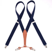 Fashion Suspenders for Men Women 2.5cm Wide X-back 4 Clips Adjustable Elastic Trouser Braces Straps Gifts for Dad Husband