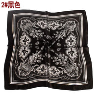 European and American Hot Sale Vintage Paisley Small Cashew Flower 70*70 Satin Square Silk Scarf