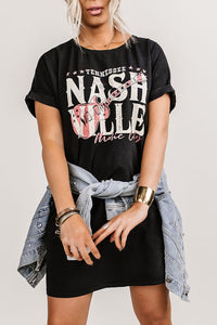 Udressshop Women's Nashville Music Festival Trending T-Shirt Dress