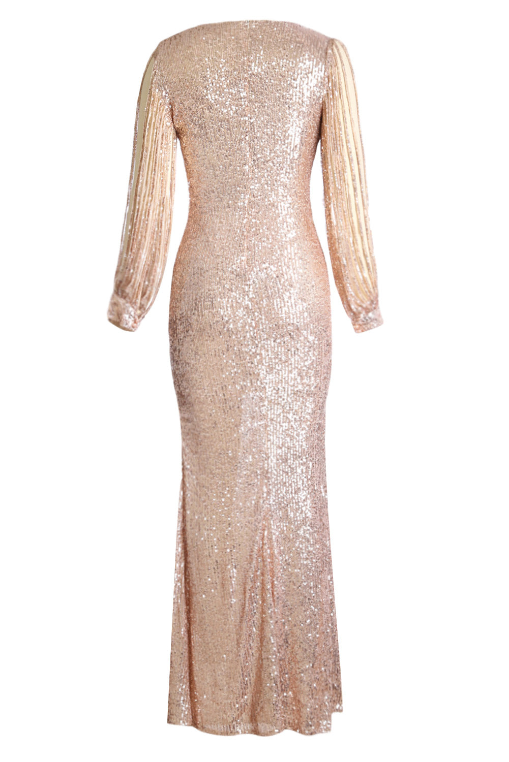 Udressshop Sequin Fr-inge Sleeve Elegant Boydcon Wedding Party Dress Maxi Formal Evening Gowns