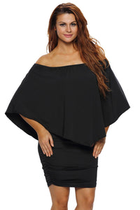 Udressshop Women Multiple Dressing Layered Mini Poncho Dress