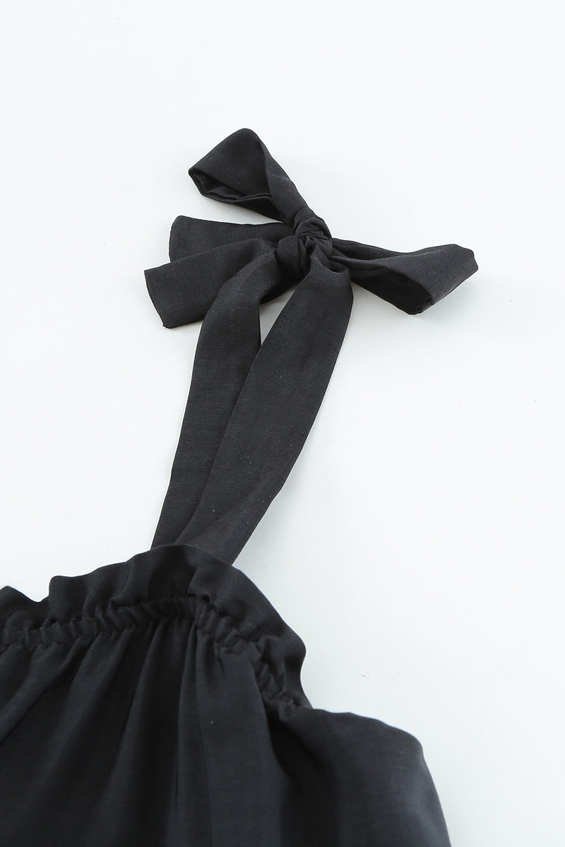 Udressshop Black Tiered Ruffle Babydoll Dress