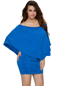 Udressshop Women Multiple Dressing Layered Mini Poncho Dress