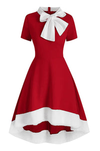 New Christmas dress Claus Party Cocktail short sleeve evening dress for Women