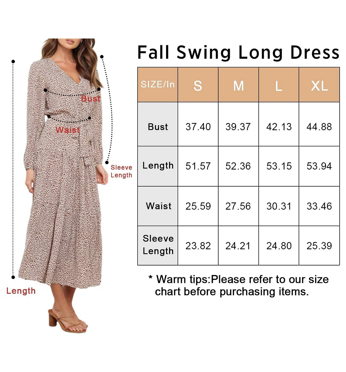 Women's Long Sleeve V Neck Leopard Pleated Layered Maxi Dress Waist Boho Chiffon Flowy