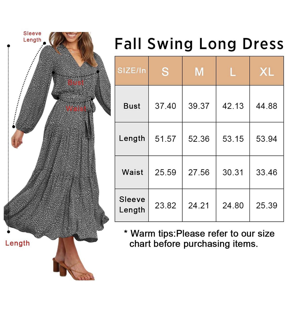 Women's Long Sleeve V Neck Leopard Pleated Layered Maxi Dress Waist Boho Chiffon Flowy