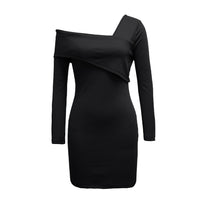 Women's Sexy Half Collar Off Shoulder Slim Dress