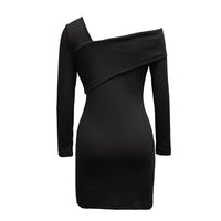 Women's Sexy Half Collar Off Shoulder Slim Dress