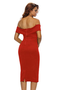 Women's Sexy Perfect Off-the-shoulder Midi Dress