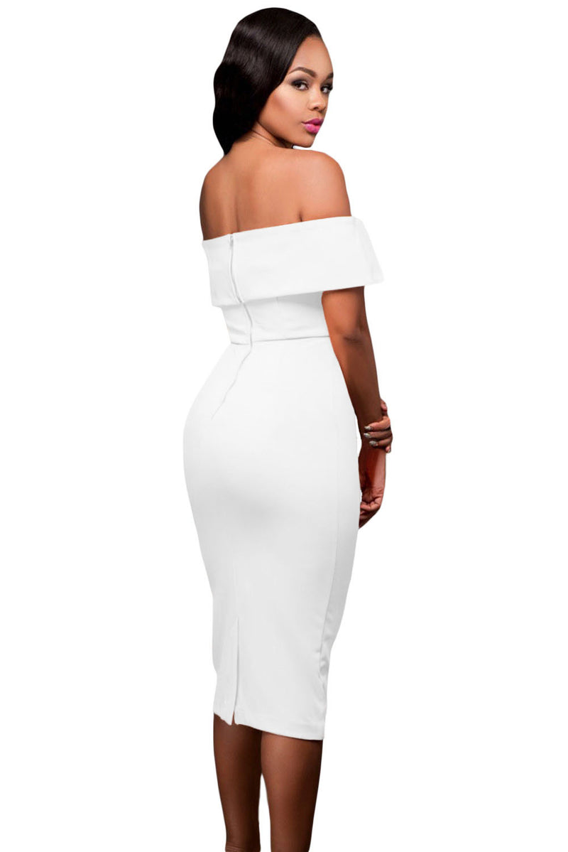 Women's Sexy Perfect Off-the-shoulder Midi Dress